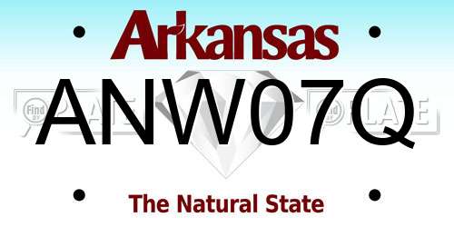 ANW07Q Arkansas License Plate