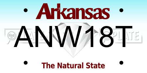 ANW18T Arkansas License Plate