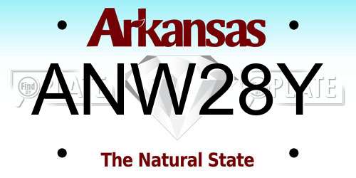 ANW28Y Arkansas License Plate