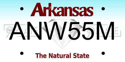 ANW55M Arkansas License Plate