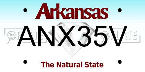 ANX35V Arkansas License Plate