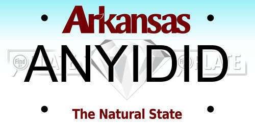 ANYIDID Arkansas License Plate