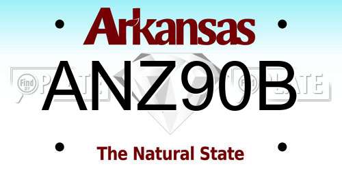 ANZ90B Arkansas License Plate