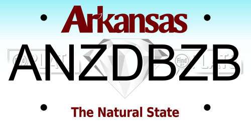 ANZDBZB Arkansas License Plate