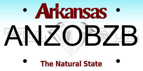 ANZOBZB Arkansas License Plate
