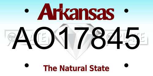 AO17845 Arkansas License Plate