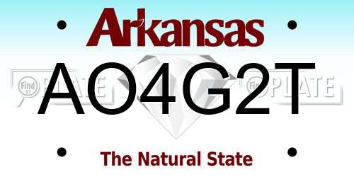 AO4G2T Arkansas License Plate