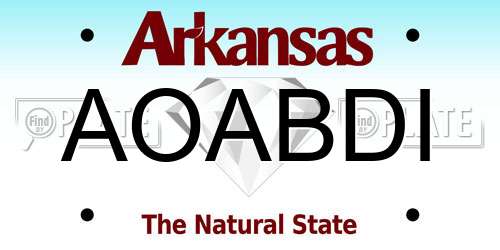 AOABDI Arkansas License Plate