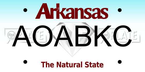 AOABKC Arkansas License Plate