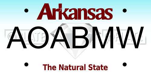 AOABMW Arkansas License Plate
