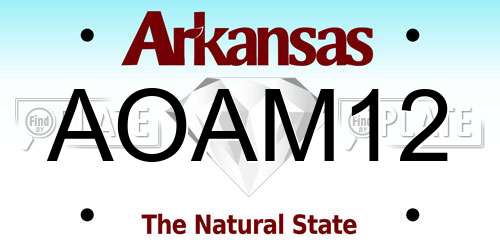 AOAM12 Arkansas License Plate