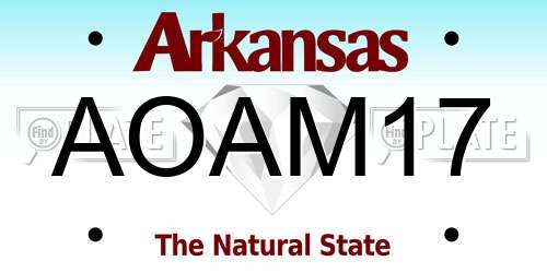 AOAM17 Arkansas License Plate
