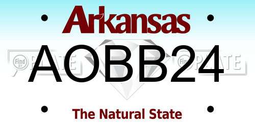 AOBB24 Arkansas License Plate