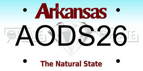 AODS26 Arkansas License Plate
