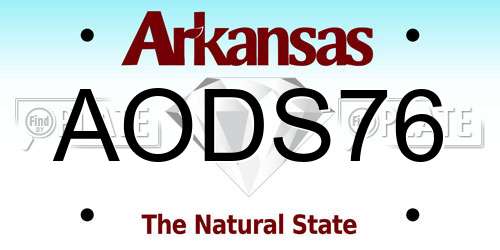 AODS76 Arkansas License Plate