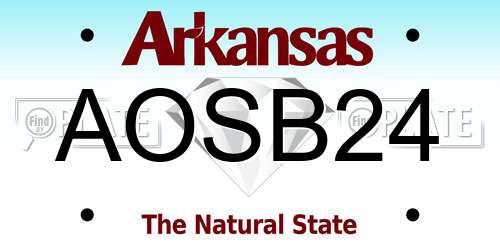 AOSB24 Arkansas License Plate