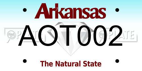AOT002 Arkansas License Plate