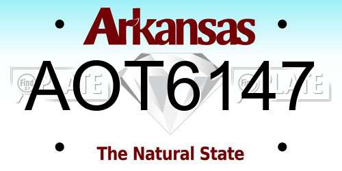 AOT6147 Arkansas License Plate