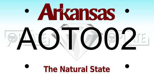 AOTO02 Arkansas License Plate