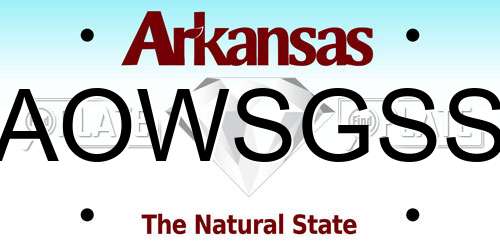 AOWSGSS Arkansas License Plate