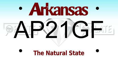 AP21GF Arkansas License Plate