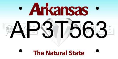 AP3T563 Arkansas License Plate