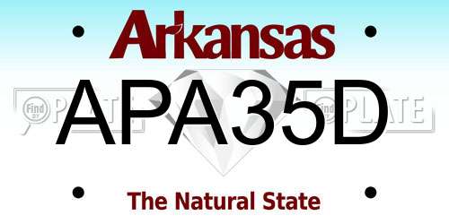 APA35D Arkansas License Plate