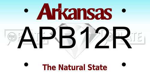 APB12R Arkansas License Plate