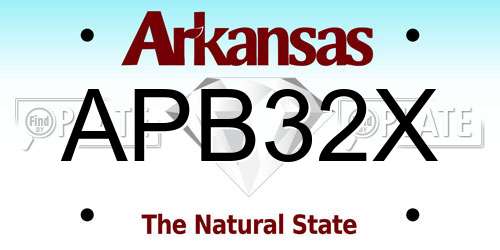 APB32X Arkansas License Plate