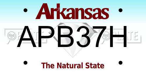 APB37H Arkansas License Plate