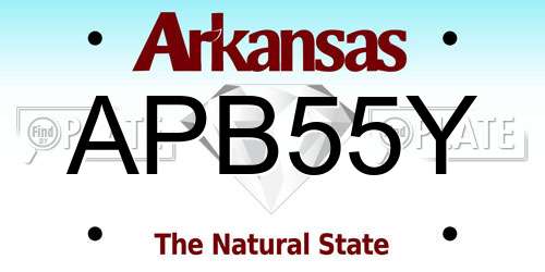 APB55Y Arkansas License Plate