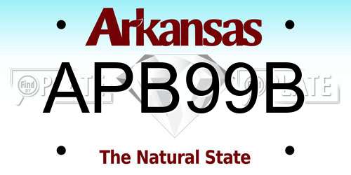 APB99B Arkansas License Plate