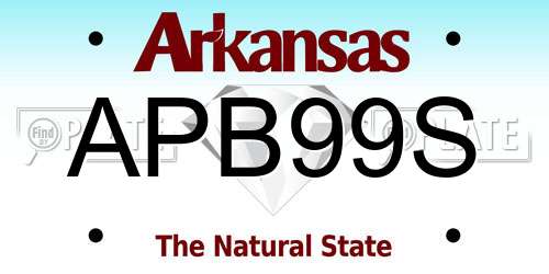 APB99S Arkansas License Plate