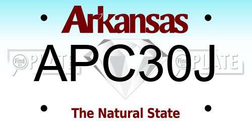 APC30J Arkansas License Plate