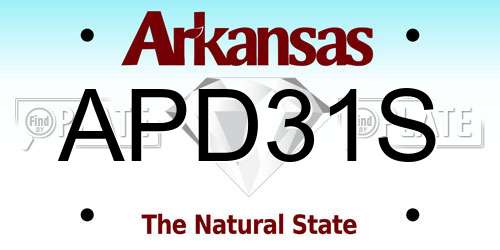 APD31S Arkansas License Plate