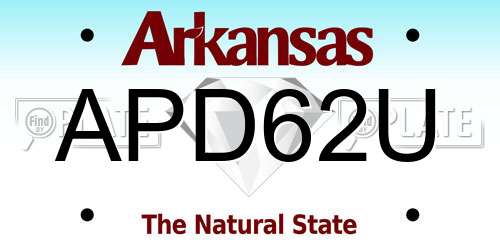 APD62U Arkansas License Plate
