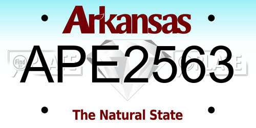 APE2563 Arkansas License Plate