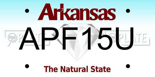 APF15U Arkansas License Plate