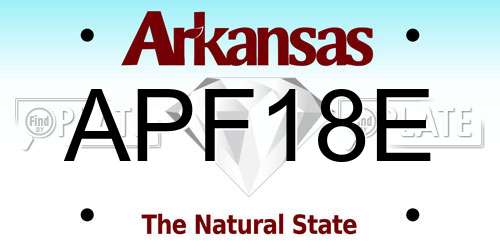 APF18E Arkansas License Plate