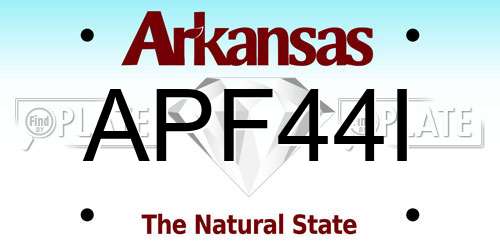 APF44I Arkansas License Plate