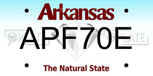 APF70E Arkansas License Plate