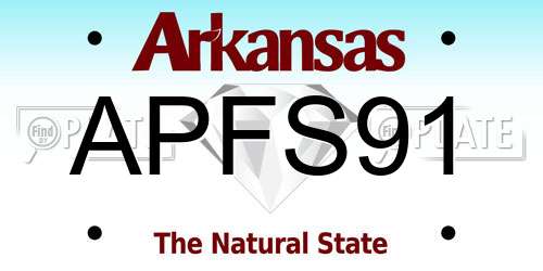 APFS91 Arkansas License Plate