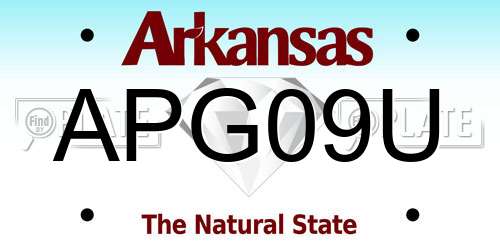 APG09U Arkansas License Plate