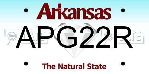 APG22R Arkansas License Plate