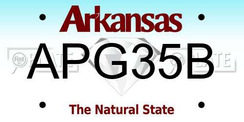 APG35B Arkansas License Plate