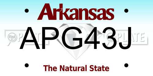 APG43J Arkansas License Plate