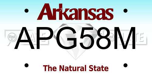 APG58M Arkansas License Plate