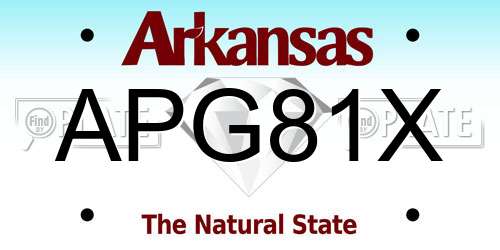 APG81X Arkansas License Plate