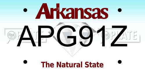 APG91Z Arkansas License Plate