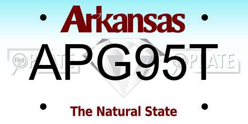 APG95T Arkansas License Plate